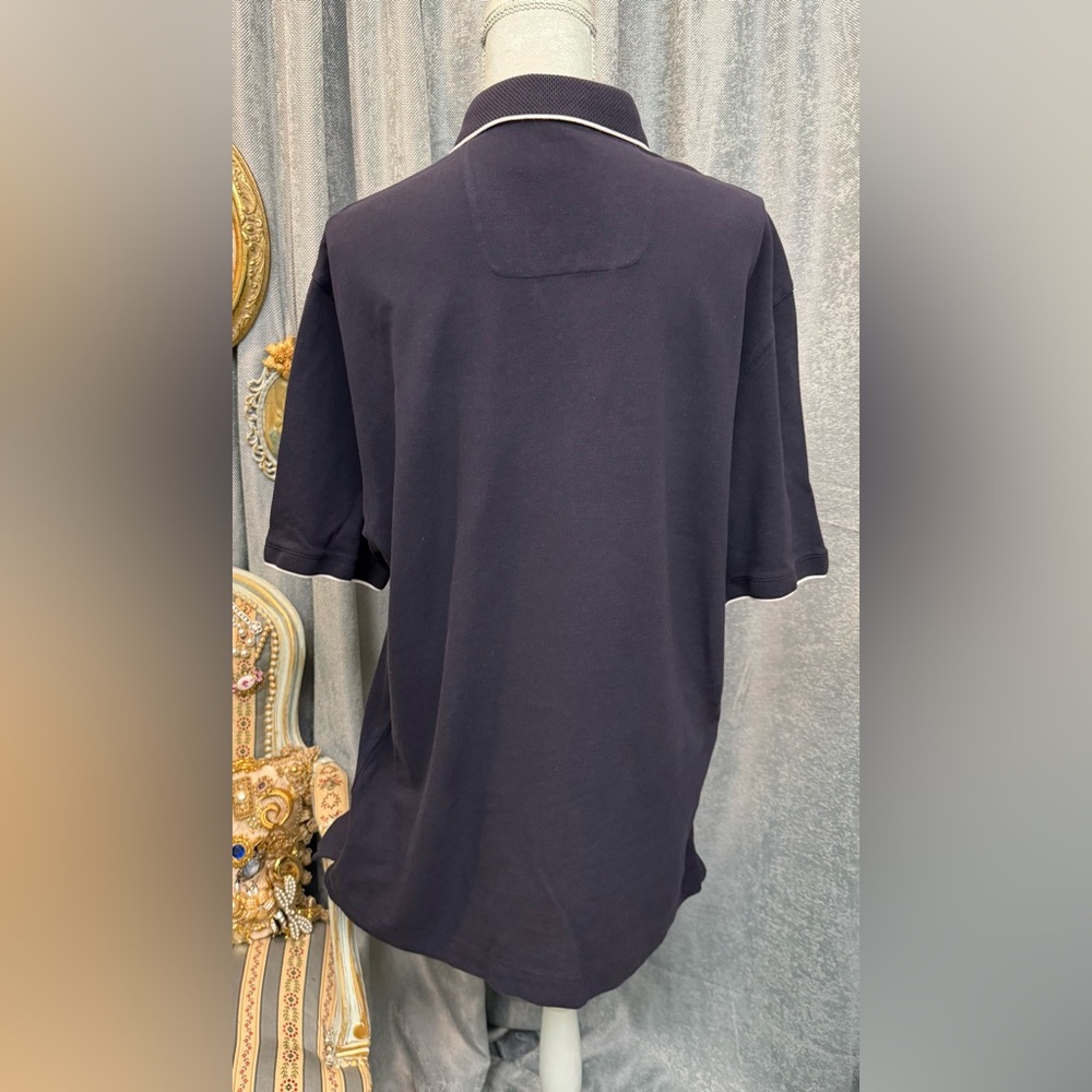 ZZegna Men's Navy Blue Polo Shirt - Picture 2 of 5